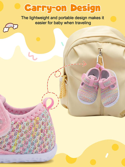 FEETCITY Barefoot Baby Shoes Girls Boys Walking Shoes Infant Sneakers Lightweight Flexible Newborn Dress School Shoe