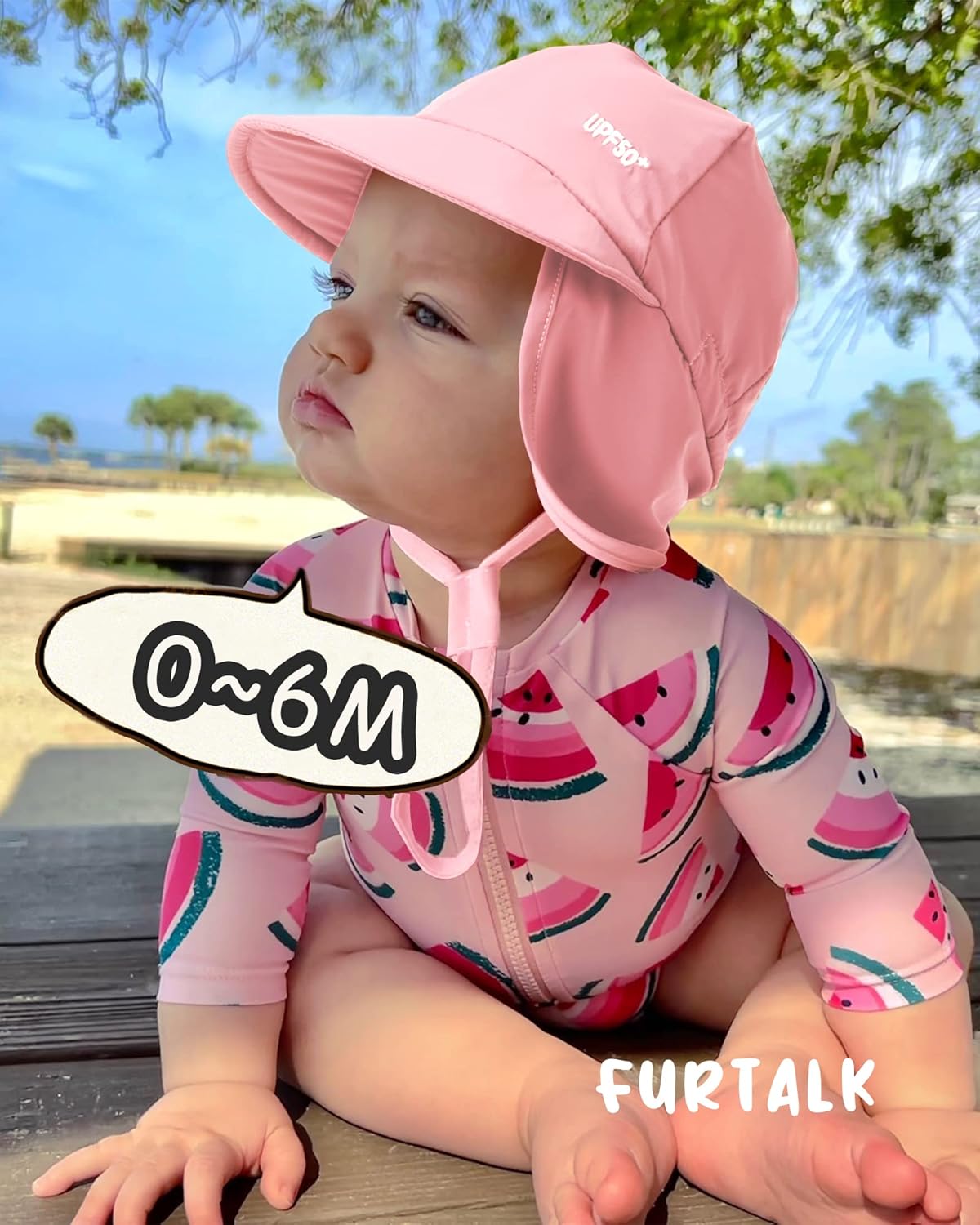 FURTALK Baby Sun Hat Girls and Boys Summer Beach Swim Hat Essentials UPF 50+