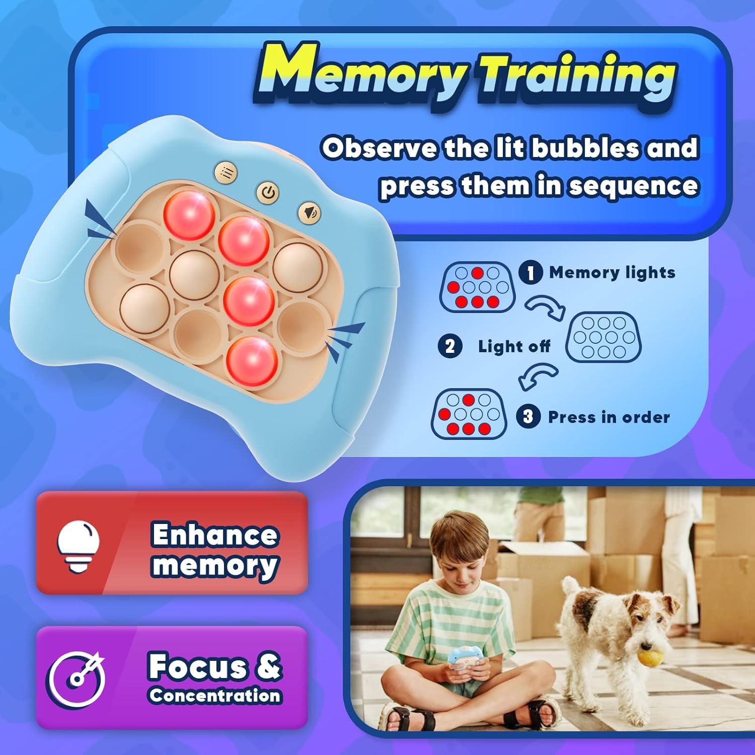 Handheld Game for Kids 6-12, Sensory Fidget Toys for kids 8-12, Birthday Gifts for 6 7 8 9 Year Old