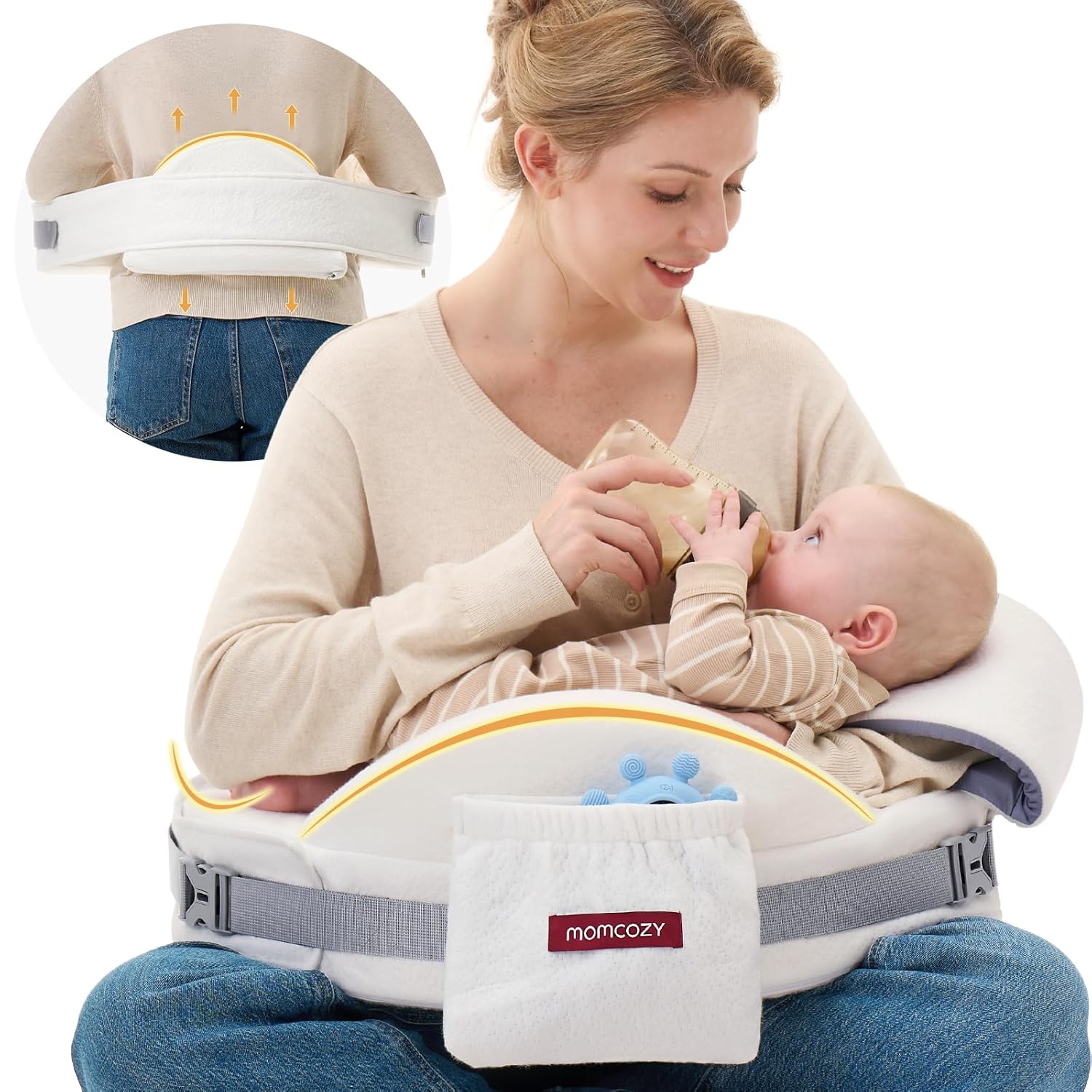 Momcozy CozyPro Nursing Pillow for Breastfeeding - All Around Ergonomic Comfort & Support
