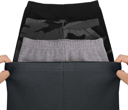 GLASH Kids Baby and Toddler Boys Cotton Pants, 4 Pack 2T-6Y Joggers Sweatpants for Boys