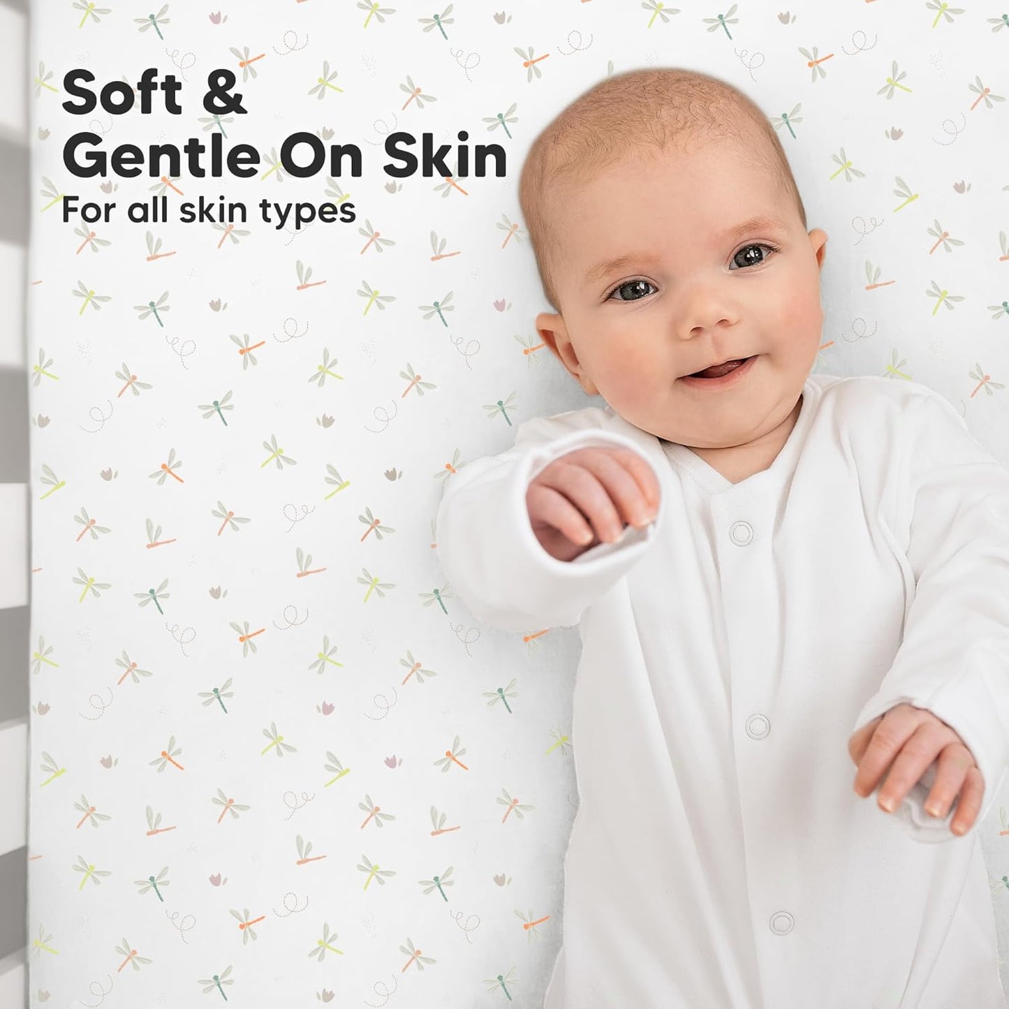 KeaBabies 2-Pack Organic Crib Sheets for Boys, Girls - 52x28 Fitted Crib Mattress Sheet Neutral