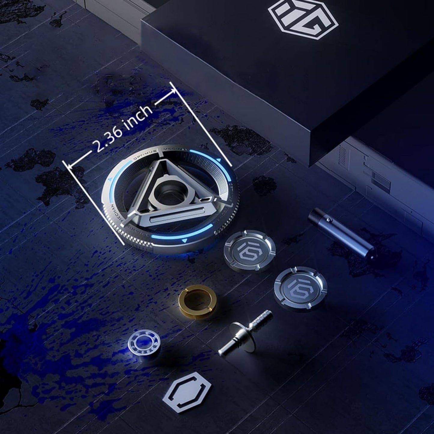 Fidget Spinner for Adults Big Heavy Metal Fidget Spinner Aswesome and Fast Fidget Spinner Longest Spinning with Stainless Steel Bearing R188