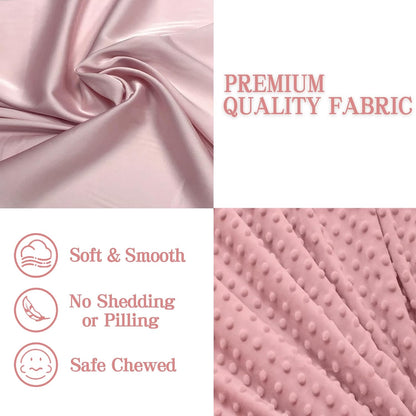 Loveys for Babies, Soft Baby Security Blanket Lovies for Babies, Stuffed Animals Blankie for Newborn Infant with Baby Snuggle Toy, Gilrs Gifts Pink Bunny Security Blanket 16 Inch
