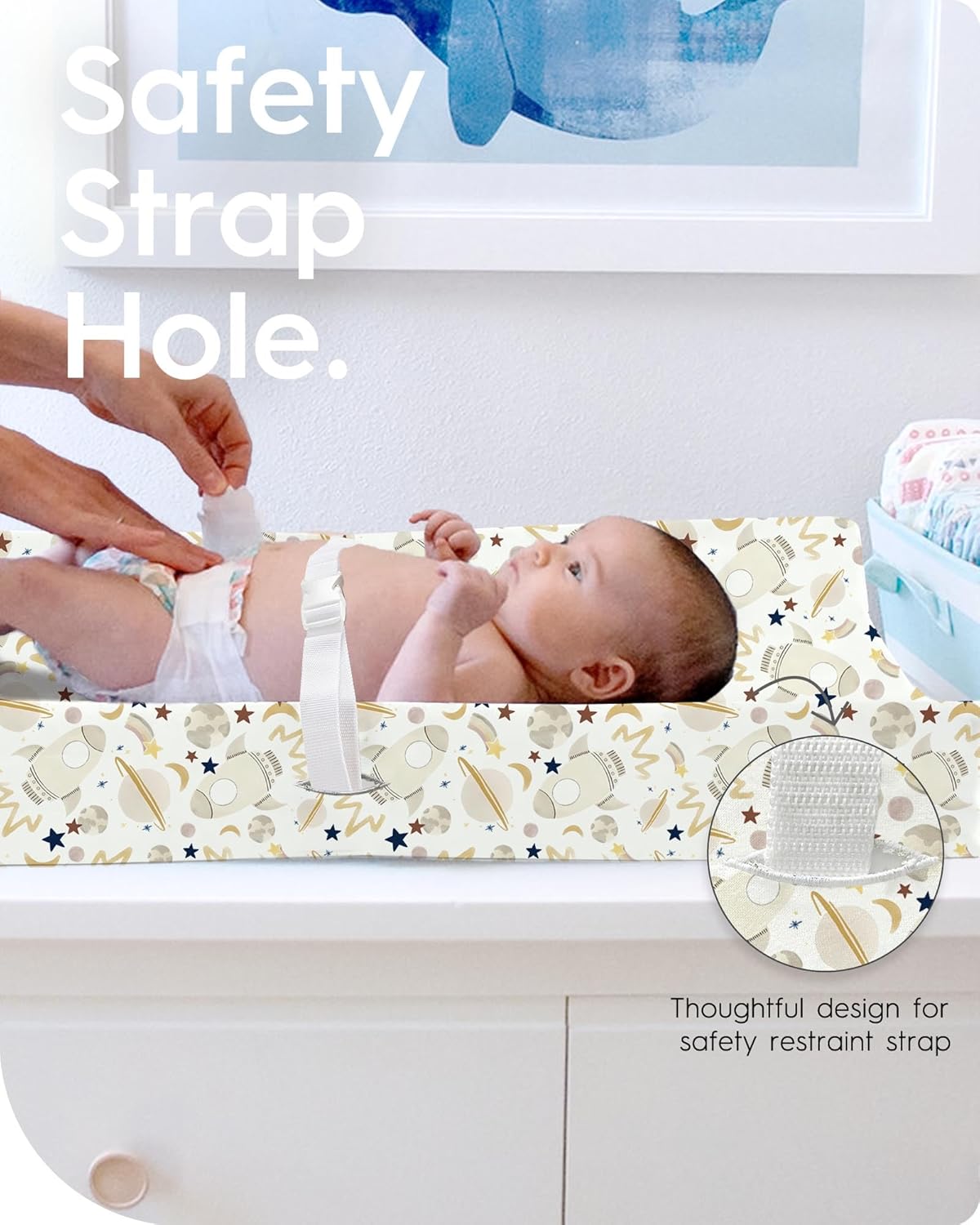 Extra Stretchy Changing Pad Cover, TotBasic Ultra Soft Premium Jersey Knit Changing Pad Sheets, Unisex for Boys Girls, Fits All Standard Changing Tables/Dresser Tops - 2 Pack (Space + Galaxy)