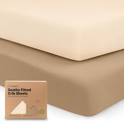 KeaBabies 2-Pack Organic Crib Sheets for Boys, Girls - 52x28 Fitted Crib Mattress Sheet Neutral