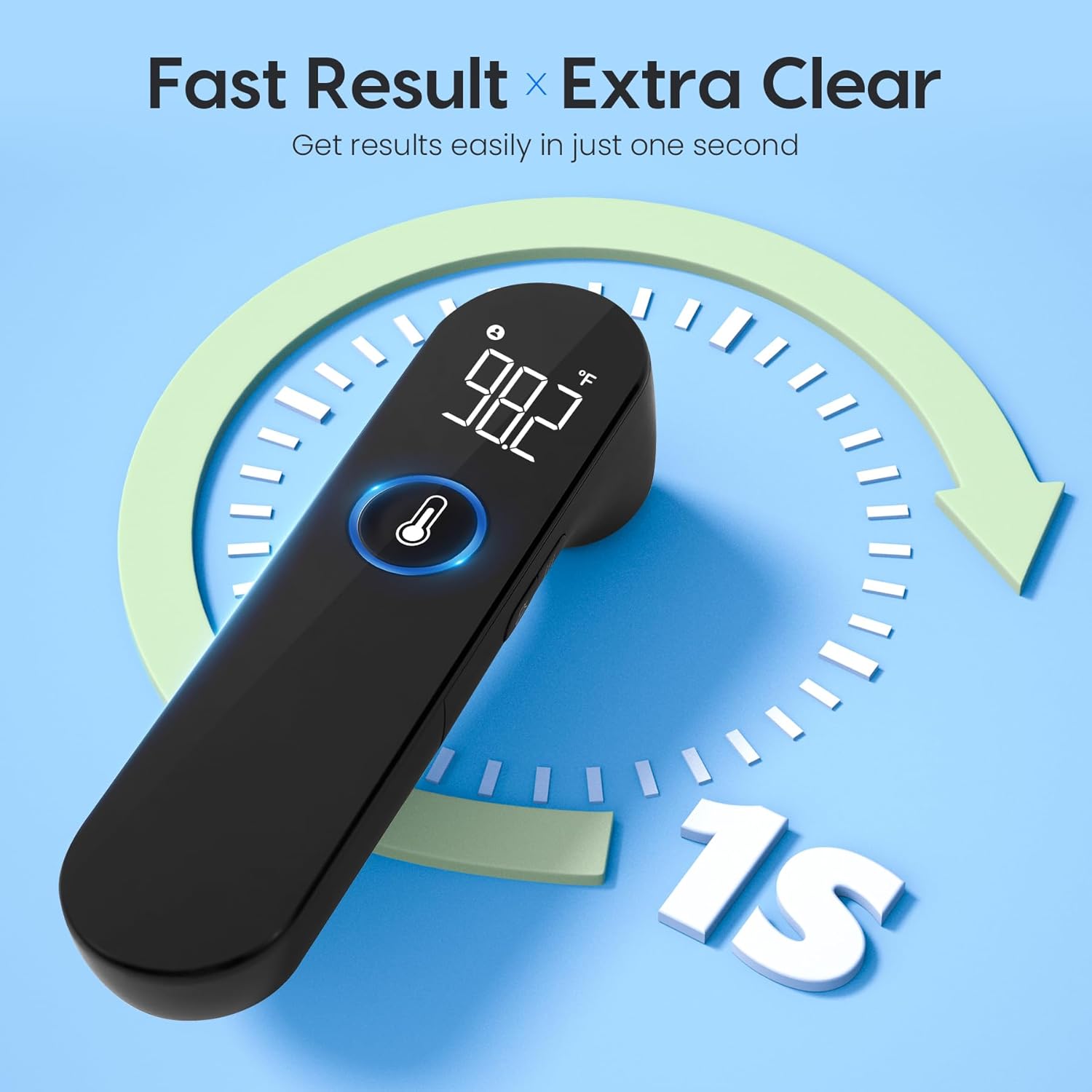 No-Touch Forehead Thermometer for Adults and Kids, Fast Accurate Baby Thermometer with Fever Alarm
