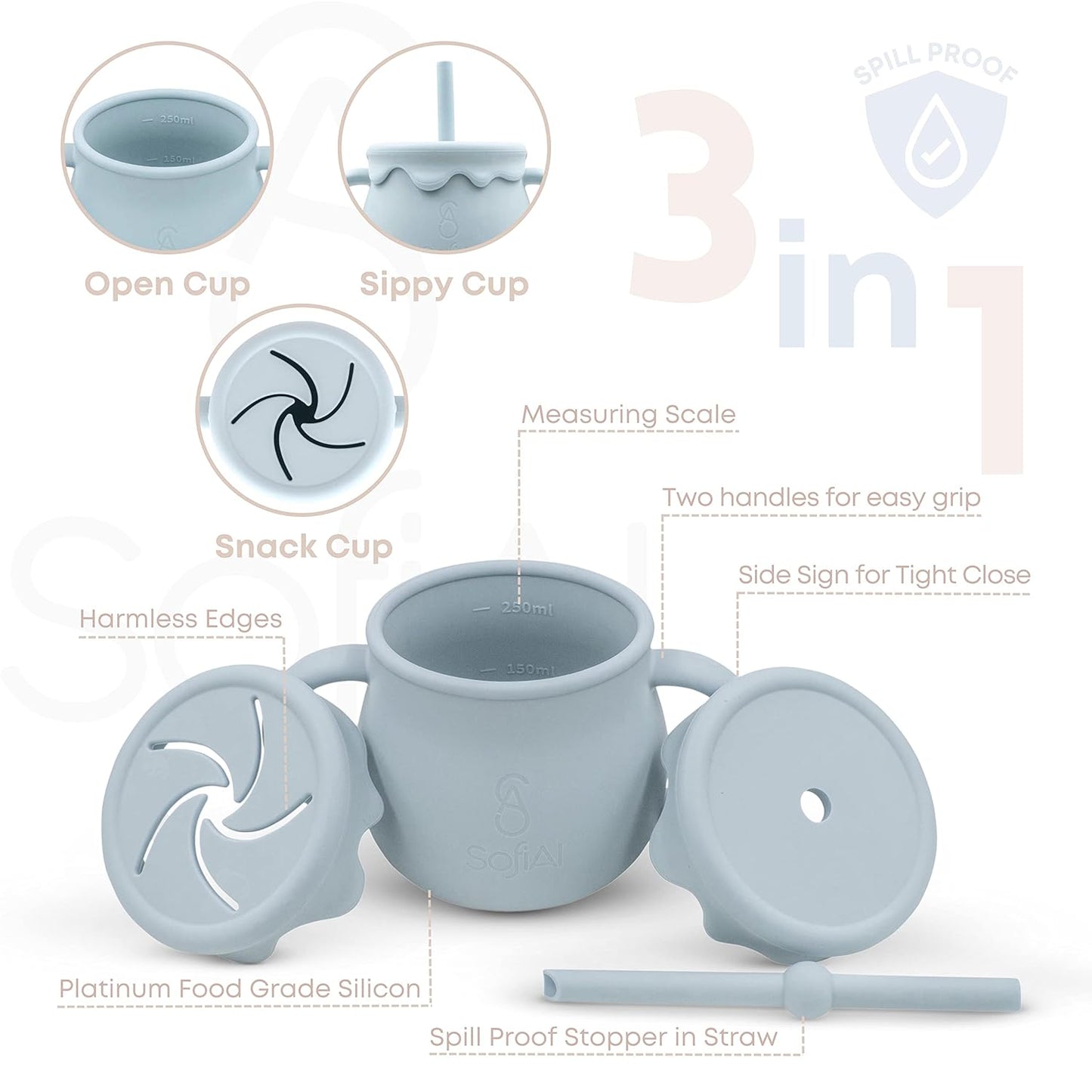 All In One Silicone Feeding Set - Safe for 6-12 Months - Non-Toxic Baby Led Weaning Supplies