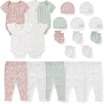 Unisex Baby Boy Girl Bodysuits Sets 20 Pack Cotton Casual New Born Clothes Comfort Infant Outfit Essentials