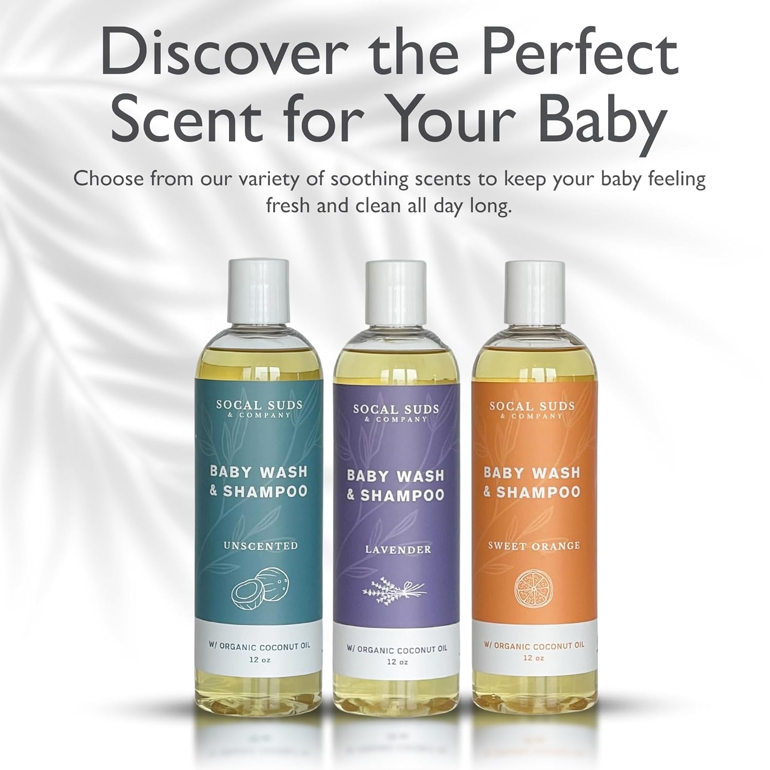 SoCal Suds & Company Baby Shampoo & Body Wash, 2-in-1 Organic Gel - Gentle Castile Soap with