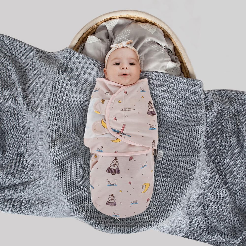 HOUSBAY Baby Swaddle Blanket Boy Girl,Super Soft Material Newborn Adjustable Swaddles 2-Way Zipper