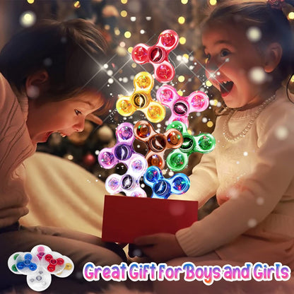 Gigilli 8 Pack Fidget Spinners for Kids 8-12, Light up Party Favors Stress Relief Fidget Toys Bulk for Kids Adults, Glow in The Dark Party Supplies, Fidgets for Classroom Prizes Goodie Bags Stuffers