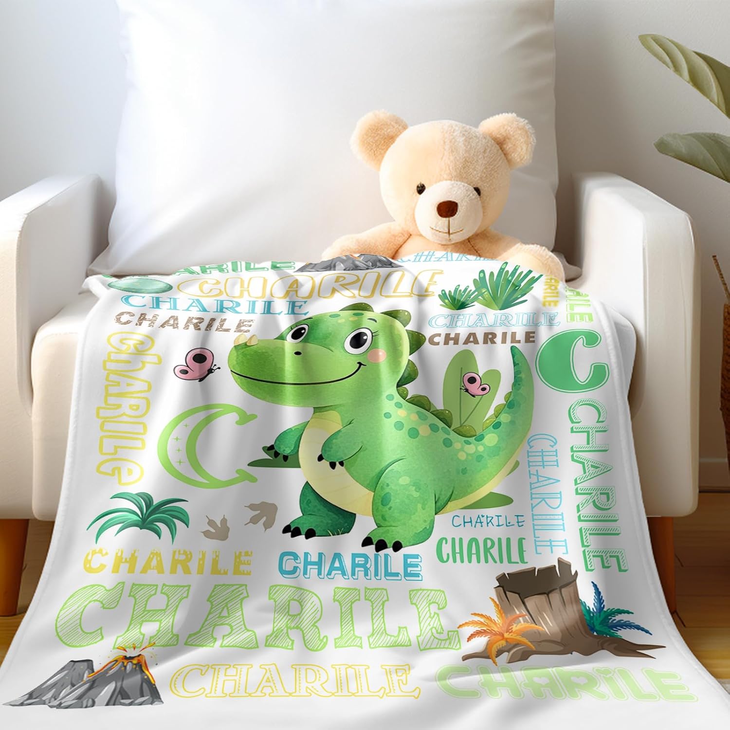 Ship Next Day, Personalized Baby Blankets - Printed in USA, Custom Name Blanket, Baby Blanket with