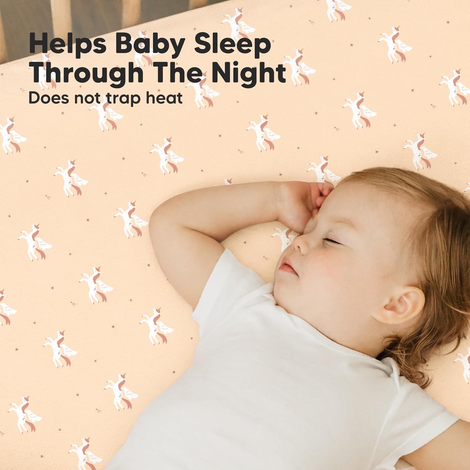 2-Pack Mini Crib Sheets Fitted - 38x26 Pack N Play Sheets for Pack and Play Mattress, Organic
