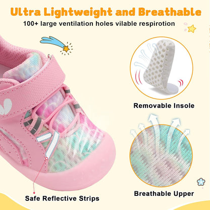FEETCITY Wide Baby Shoes Boys Girls Baby Barefoot Shoes Breathable Infant Walking Shoe Crib Sock Shoe Toddler Sneakers Flexible
