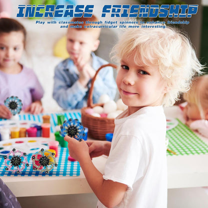 72 Pcs Transformable Fidget Spinners Bulk Robot Sensory Fidget Toys Stress Relief Spinner DIY Deformation Mechanical Gyro Toys Easter Party Favors for ADHD Autism Kids Adults