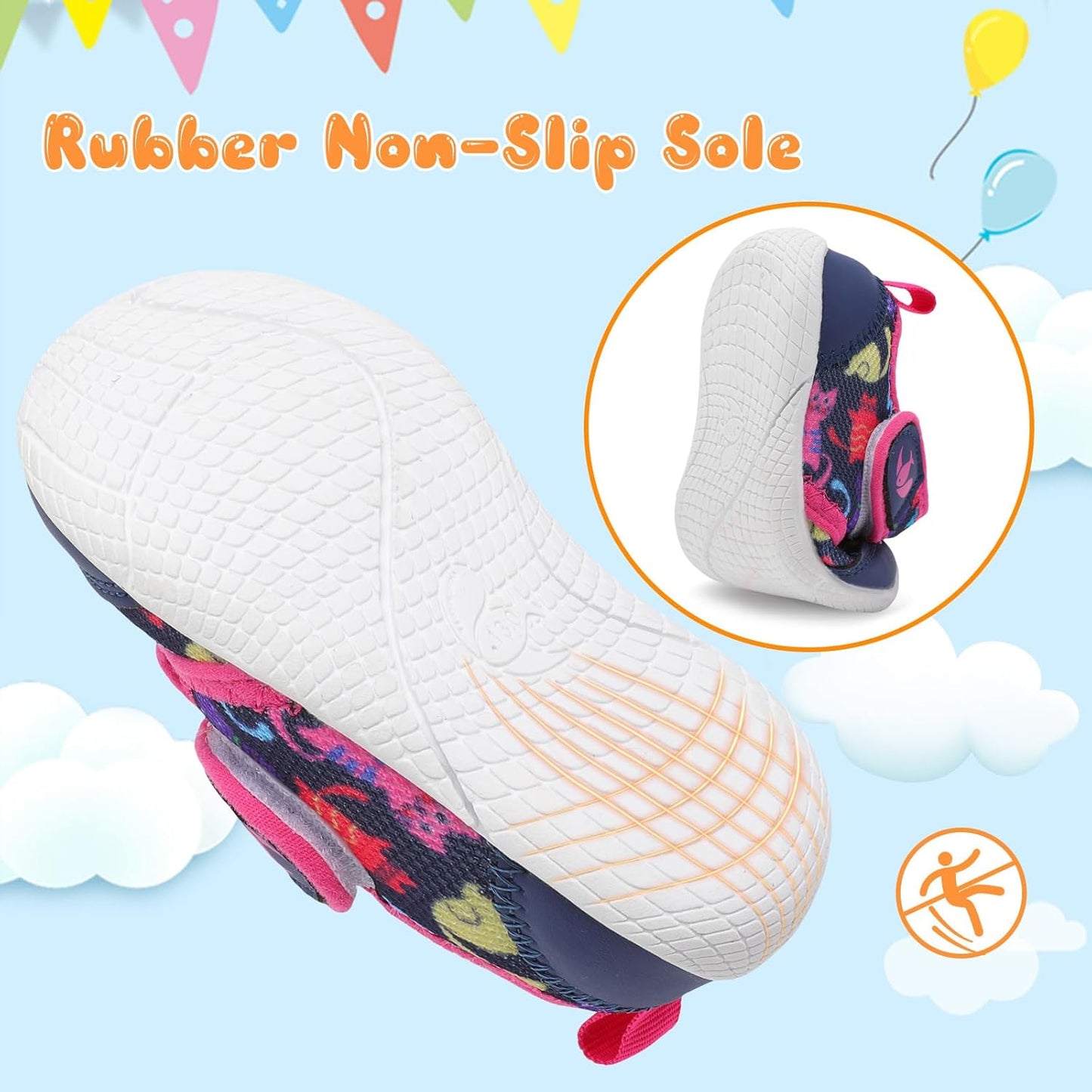 FEETCITY Baby First Walking Shoes Boys Girls Infant Sneakers Crib Shoes Breathable Lightweight Slip On Shoes