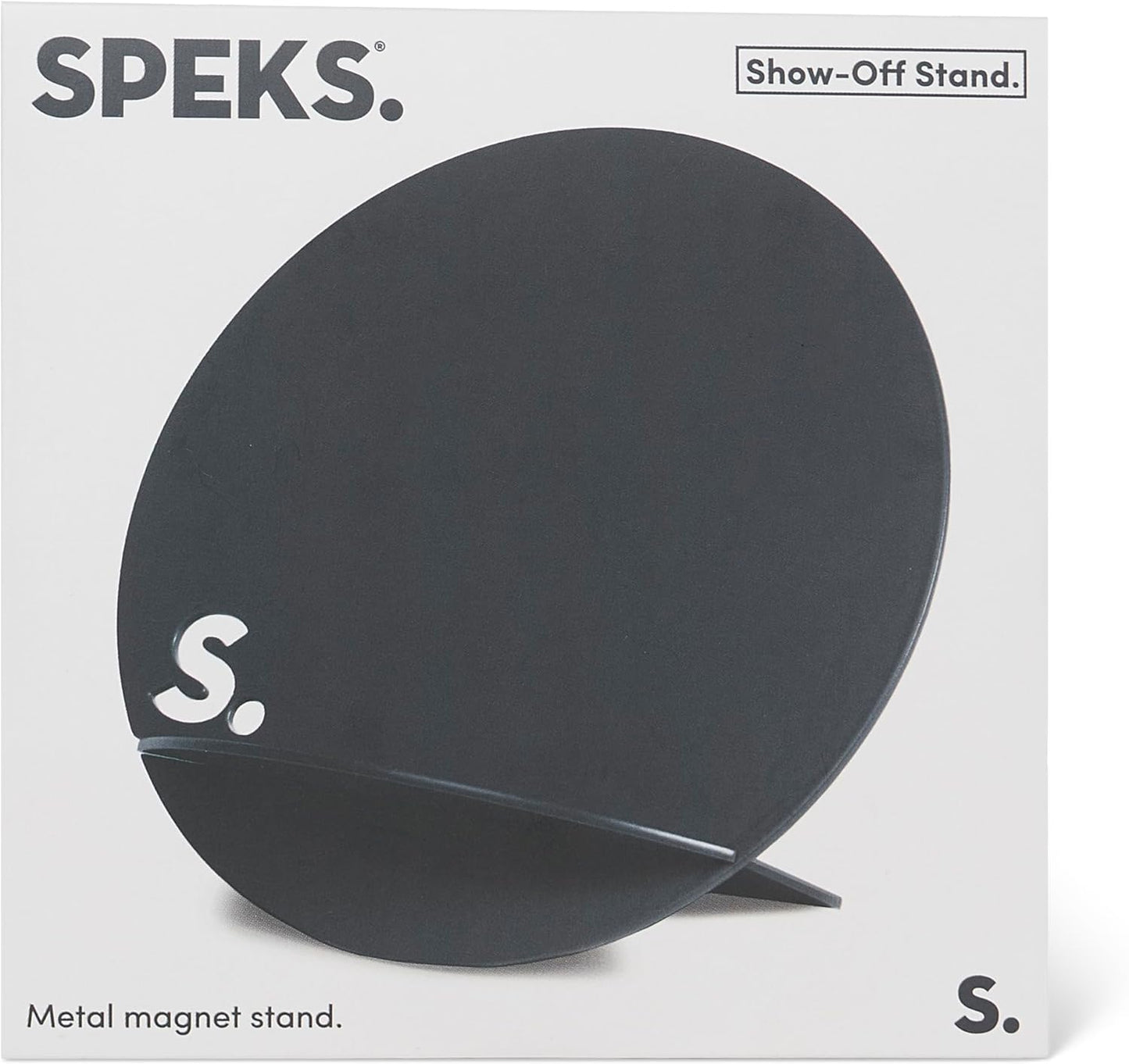 Speks Show Off Stand - Double Sided, Powder Coated Steel Magnetic Display Board - Grey - Magnets Sold Separately