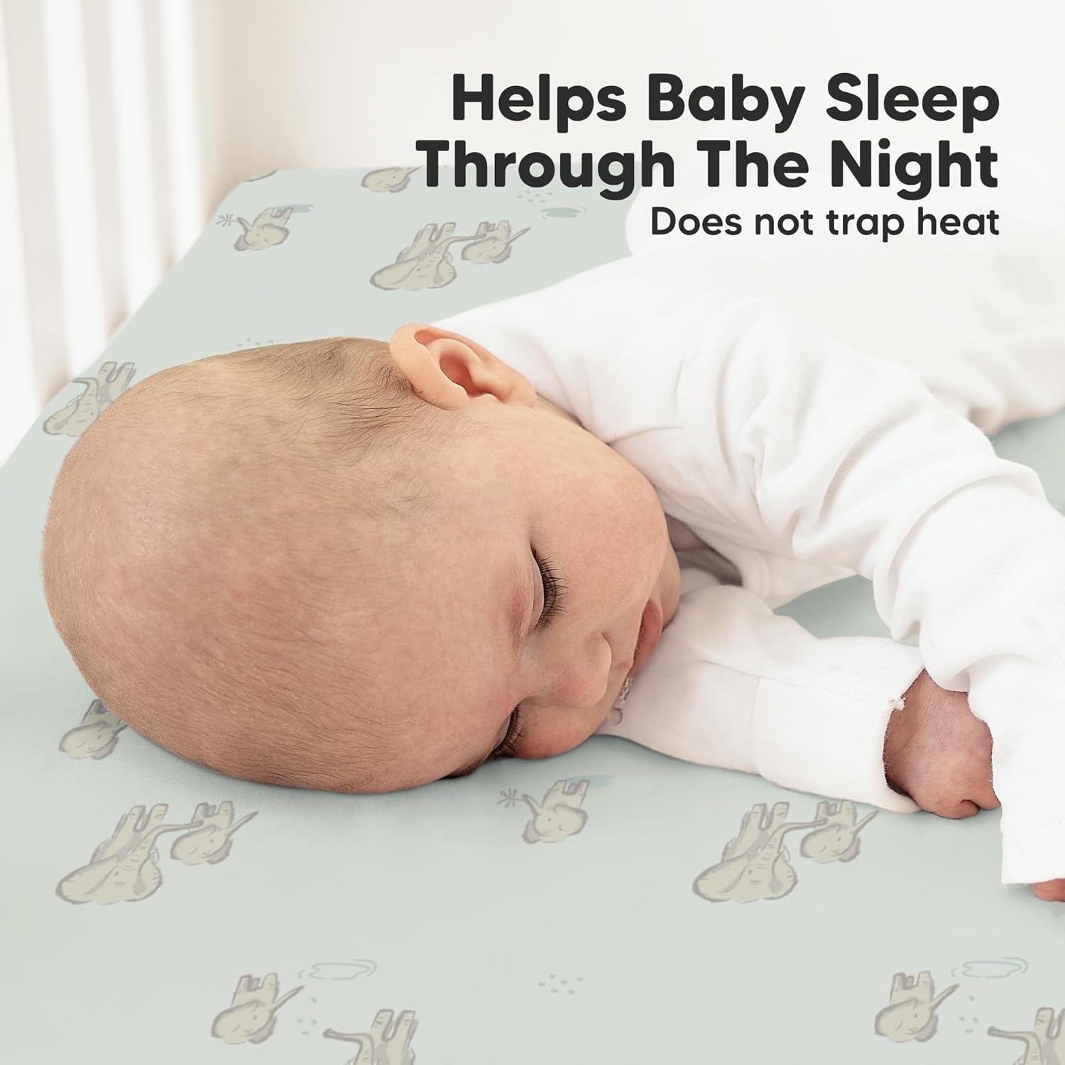 KeaBabies 2-Pack Organic Crib Sheets for Boys, Girls - 52x28 Fitted Crib Mattress Sheet Neutral