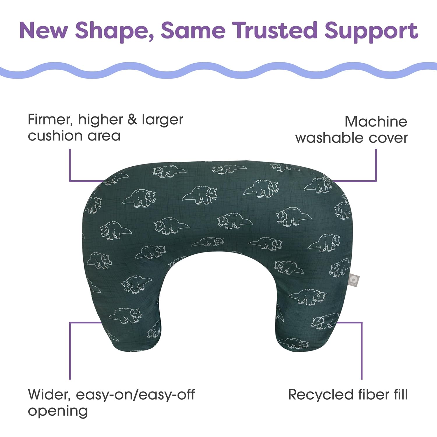 Boppy Nursing Pillow - Ergonomic Bottle & Breastfeeding Pillow with High, Firm, Large Area