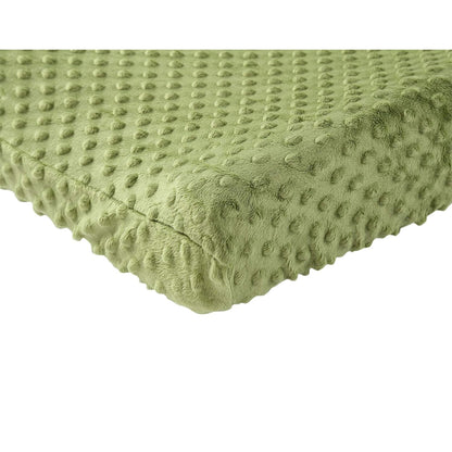 Baby Changing Pad Cover, Super Soft Plush Dot Diaper Changing Table Covers for Baby Girls and Boys, Ultra Comfortable, Safe for Babies, Fit 32"/34'' x 16" Pad (Sage)