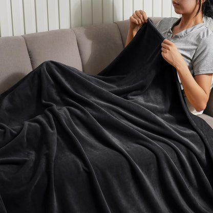 PHF Ultra Soft Fleece Throw Blanket, No Shed No Pilling Luxury Plush Cozy 300GSM Lightweight