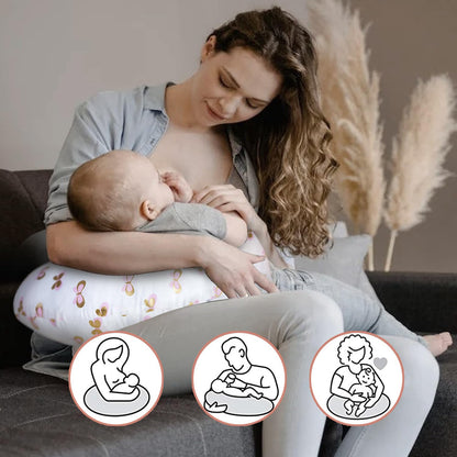 Little Grape Land Nursing Pillow, Breast Feeding Pillows for Mom, Butterfly Soft Cover with Breathable Filling, Feeding Support Pillow for 0-12 Months, Multifunctional Support Cushion for Travel