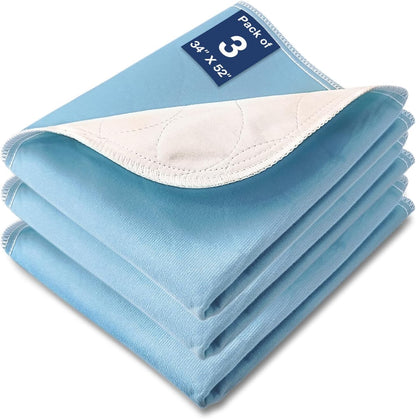 Bed Pads Washable Waterproof, 34" x 52" (3 Pack) Incontinence Bed Pads, Waterproof Bed Pad & Pee