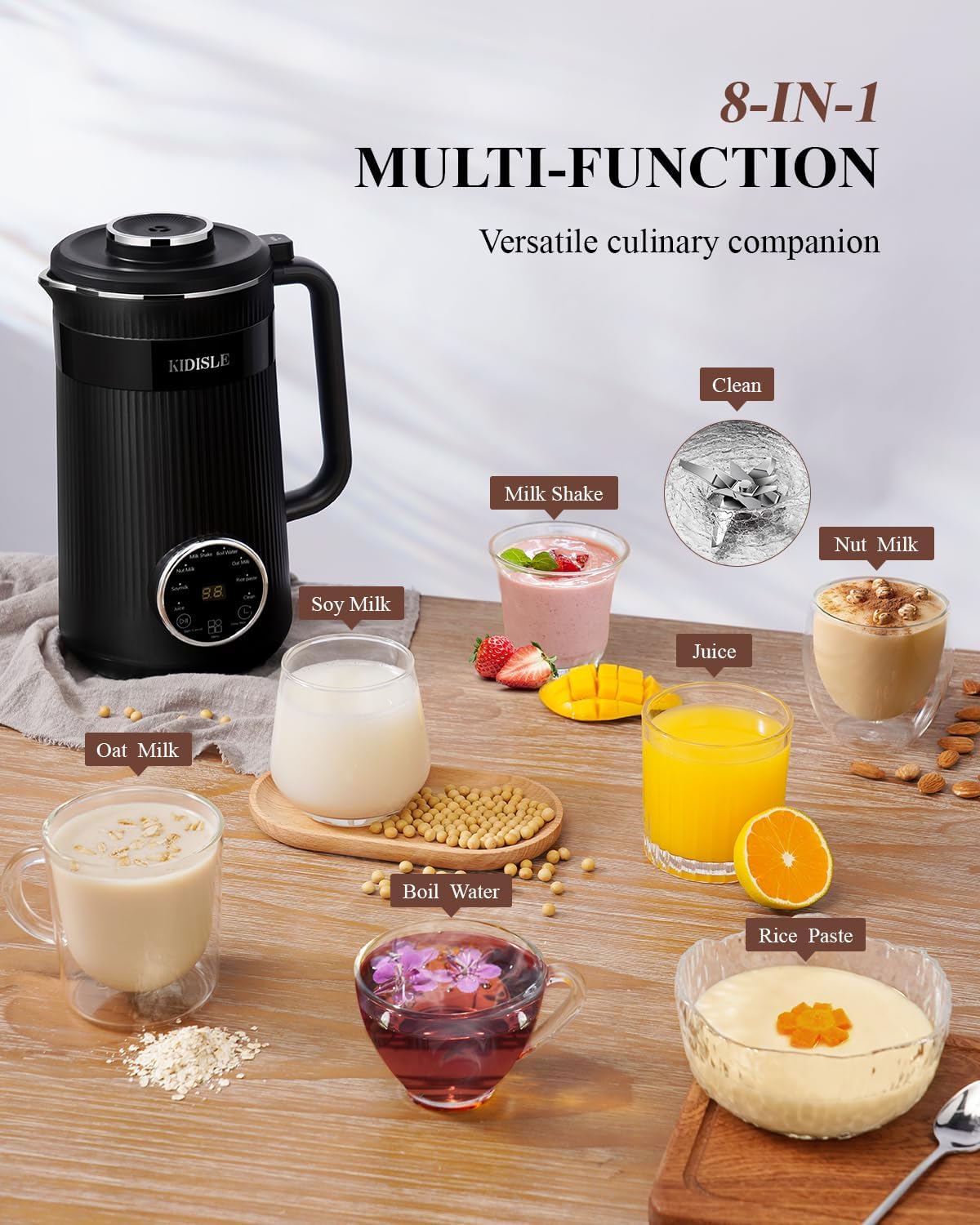32oz Automatic Soy Machine for Homemade Almond, Oat, Coconut, Soy, Plant Based Milks and Non Dairy