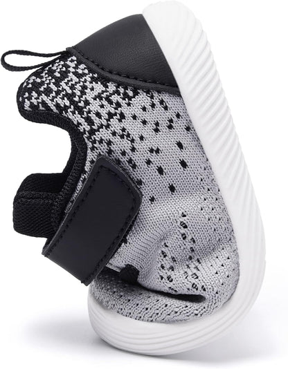 MORENDL Toddler Sneakers Baby Boys & Girls Barefoot Shoes Lightweight Breathable Walking Running Tennis Athletic Sport Shoes