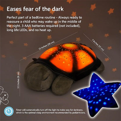Cloud b Calming Nightlight Star Projector | Gentle Brightness | 3 Colors | 8 Constellations | Auto-Shutoff | Twilight Turtle Green