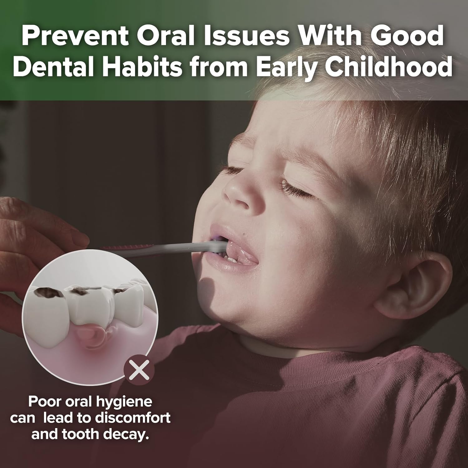 haakaa Training Toothbrush Set Oral Care Kit, Soft Silicone Toothbrush for Baby, Infants, Toddlers