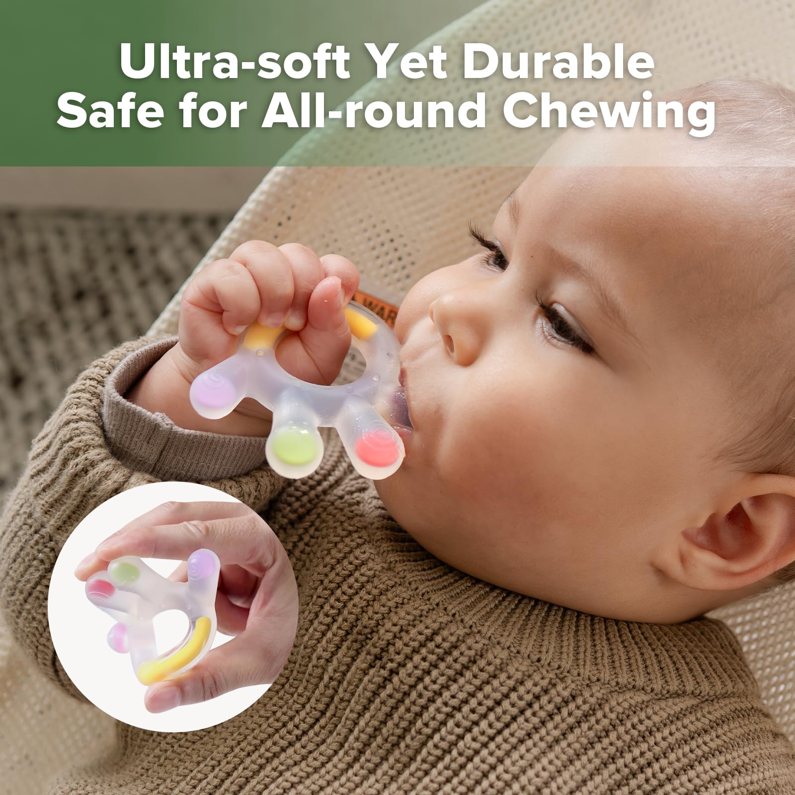 Haakaa Silicone Teether Combo, Baby Freezer Teething Toys, 2 Pack