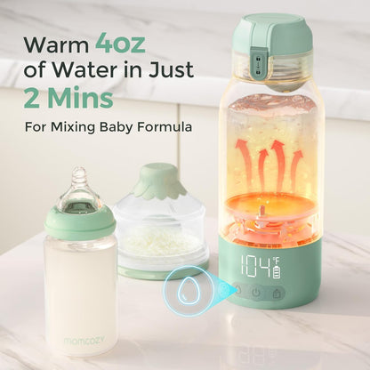 Momcozy Portable Milk Warmer for Travel – Dual Heating Modes for Breast Milk & Water, Portable