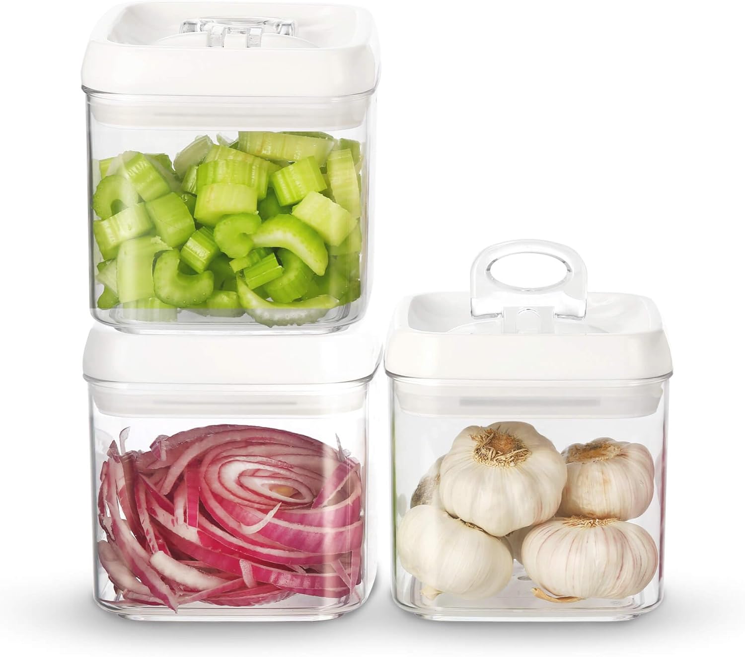 Felli Flip Tite Food Storage Container 5" LARGE Size Airtight Lid Lock Top, Stackable Kitchen