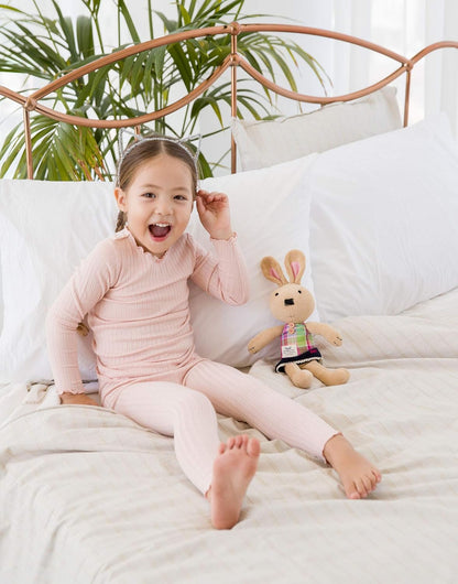 VAENAIT 6M-12Y Toddler Kids Girls Boys Soft Comfy Modal Tencel Solid Raglan Sleepwear Pajamas Pjs 2pcs/4pcs Set