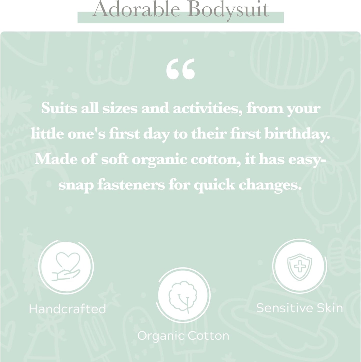 Finn + Emma Organic Cotton Graphic Baby Onesie - Gender Neutral Bodysuits for Babies 0-12 Months in Multiple Sizes and Styles