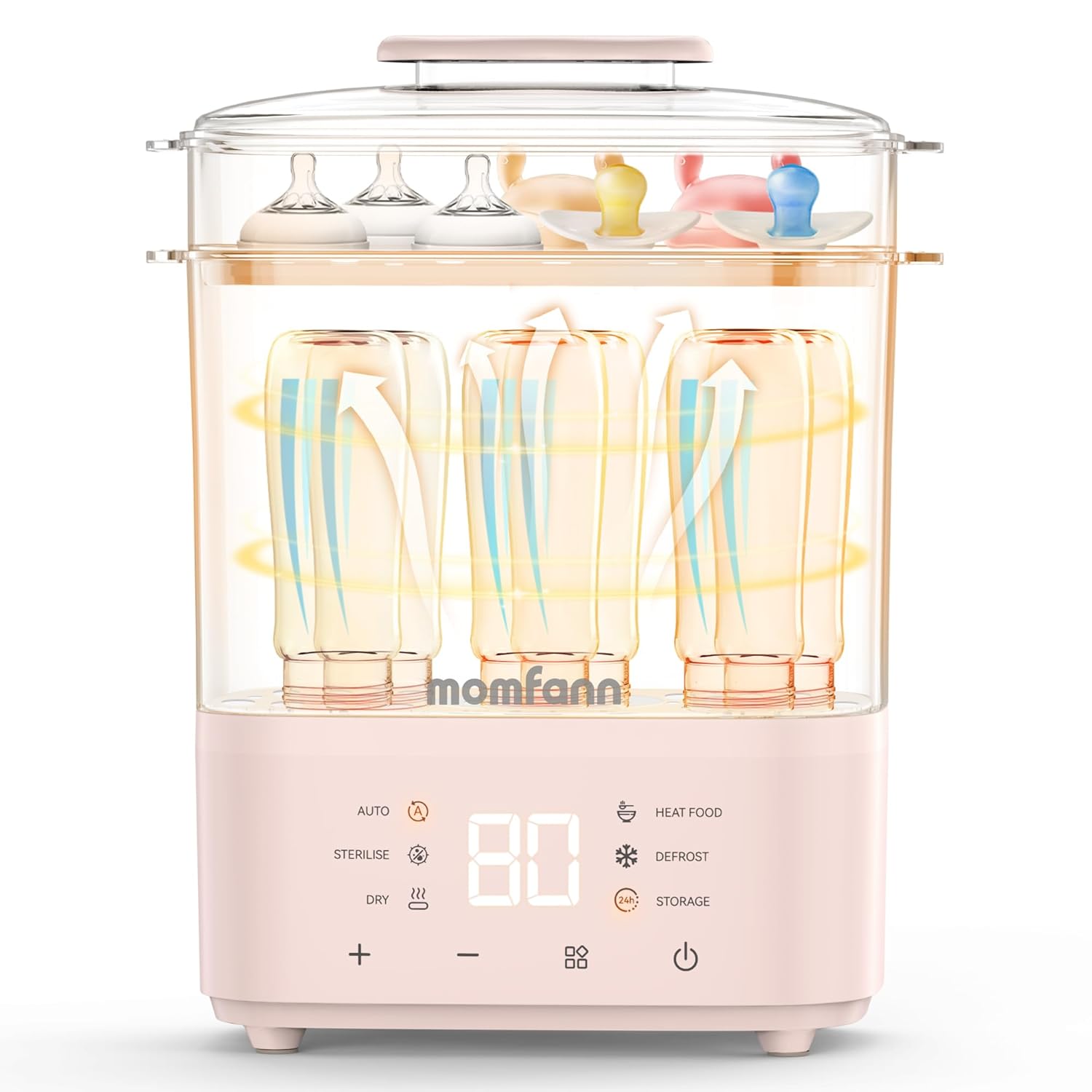 Bottle Sterilizer and Dryer, All-in-One Electric Steam Sterilizer Bottle Sanitizer for Baby