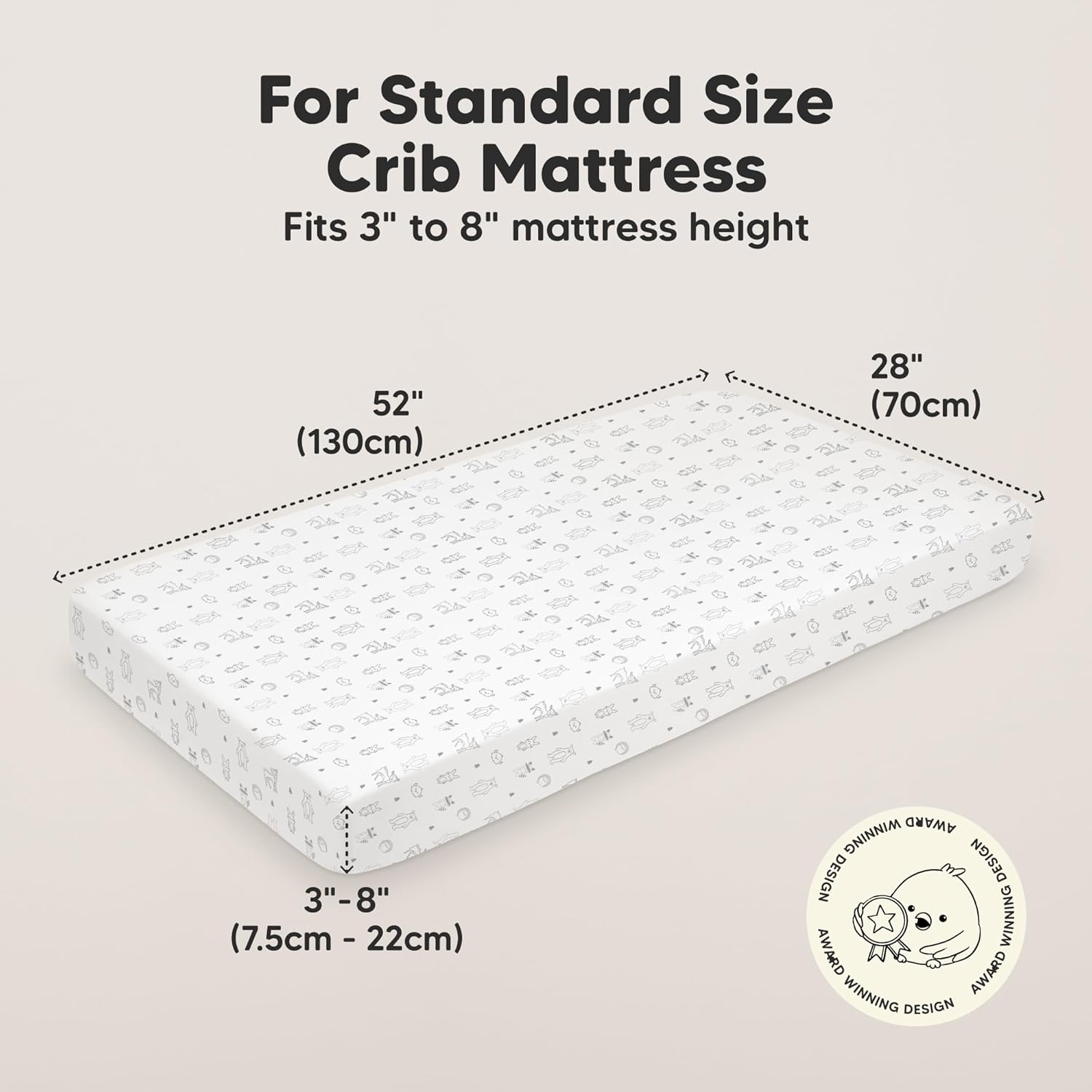 KeaBabies 2-Pack Organic Crib Sheets for Boys, Girls - 52x28 Fitted Crib Mattress Sheet Neutral