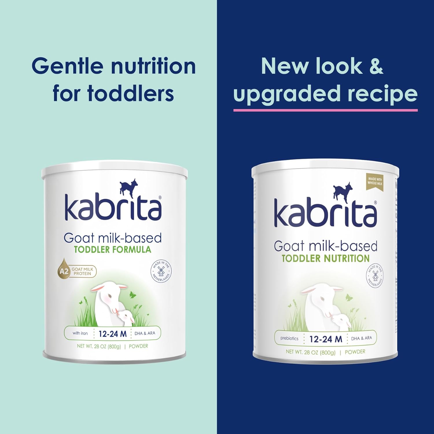 Kabrita Goat Milk Toddler Nutrition, 12-24 Months - Easy to Digest, Contains Vitamin D, Calcium