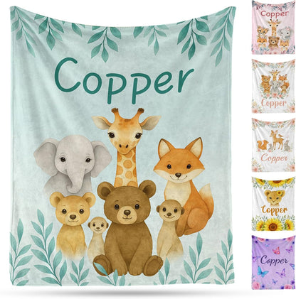 Ship Next Day, Personalized Baby Blanket – Printed in USA, Custom Baby Blanket for Boys & Girls