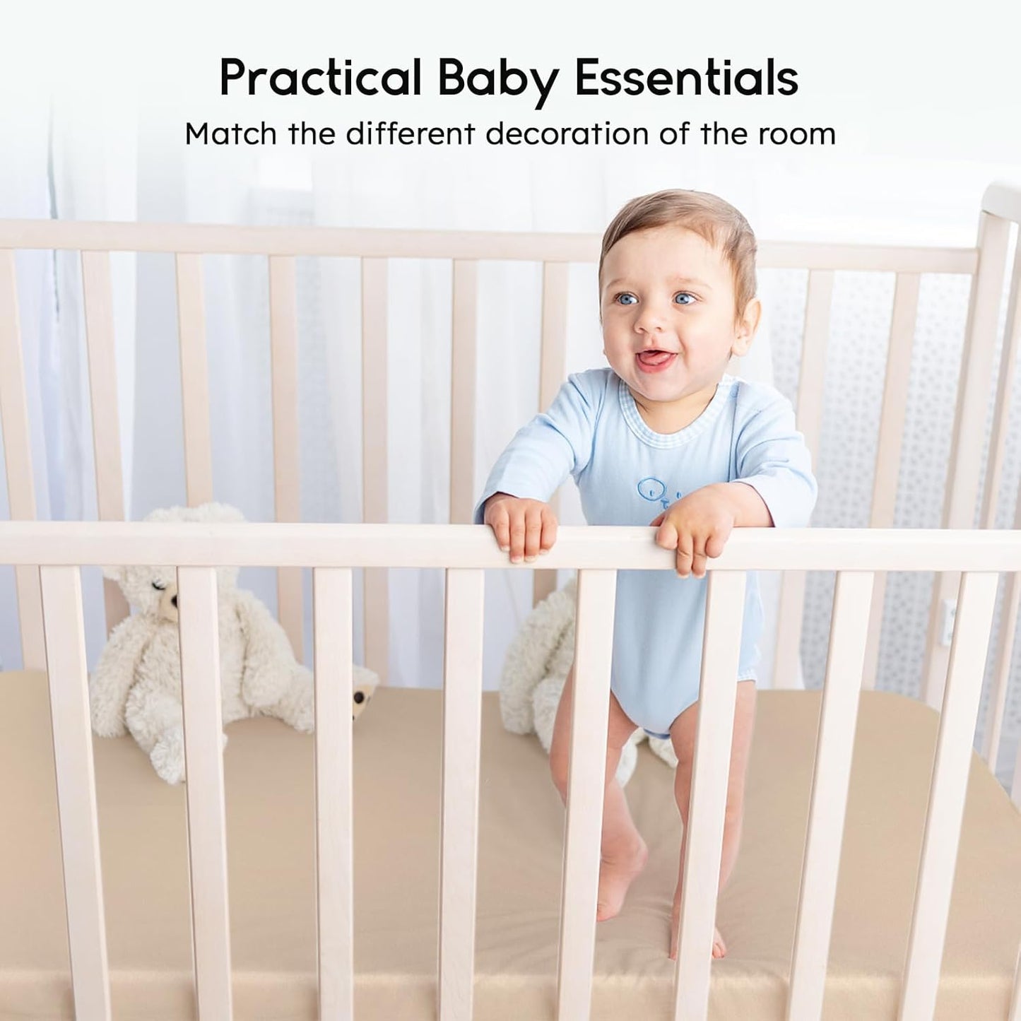 Yoofoss Baby Crib Sheets for Boys Girls, Fitted Crib Sheet 2 Pack for Standard Crib and Toddler