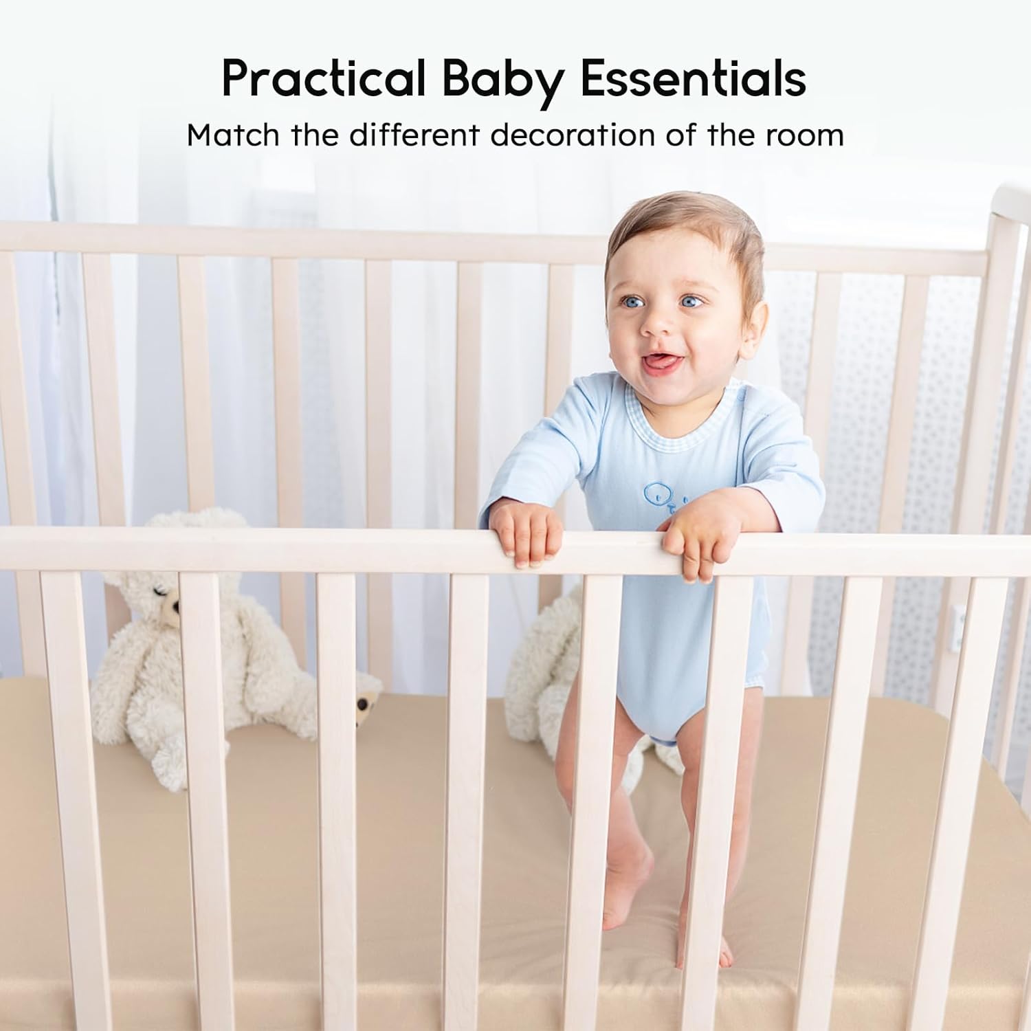 Yoofoss Baby Crib Sheets for Boys Girls, Fitted Crib Sheet 2 Pack for Standard Crib and Toddler