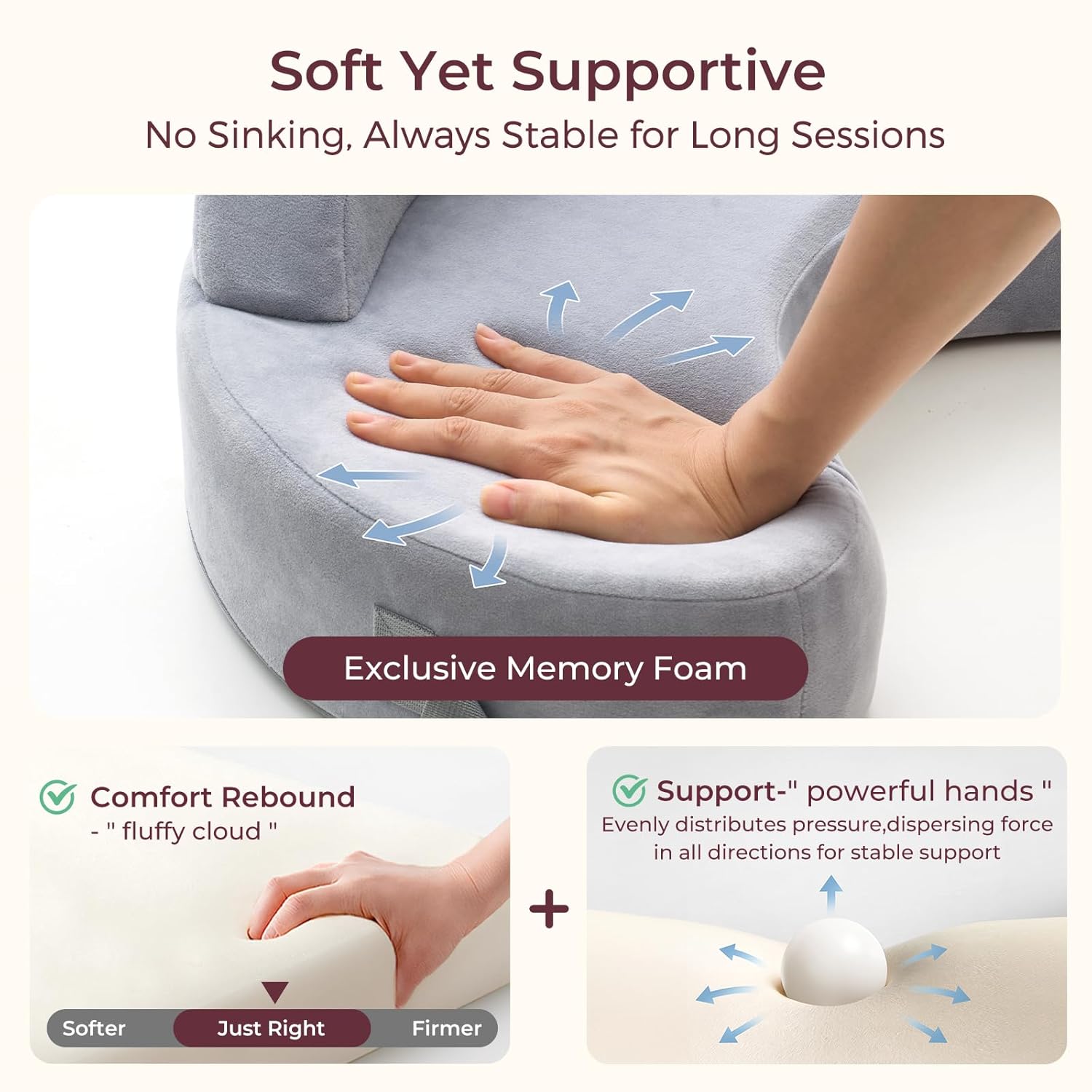 Momcozy Exclusive Memory Foam Nursing Pillow - Pioneering Safety Fence-Plus Size Breastfeeding