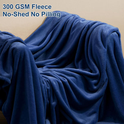 PHF Ultra Soft Fleece Blanket Twin Size, No Shed No Pilling Luxury Plush Cozy 300GSM Lightweight