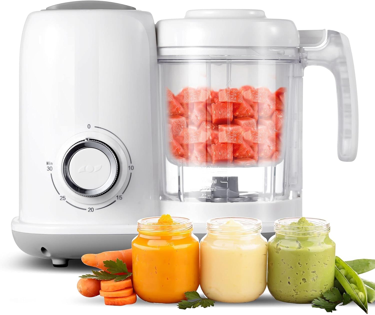 Baby Food Maker, 4 in 1 Baby Food Processor and Steamer, Puree Blender, Multifunctional Baby Puree