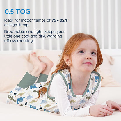 TotAha Toddler Sleep Sack with Legs, 0.5 TOG Light and Soft Baby Sleeping Bag, Walker Sleep Sack