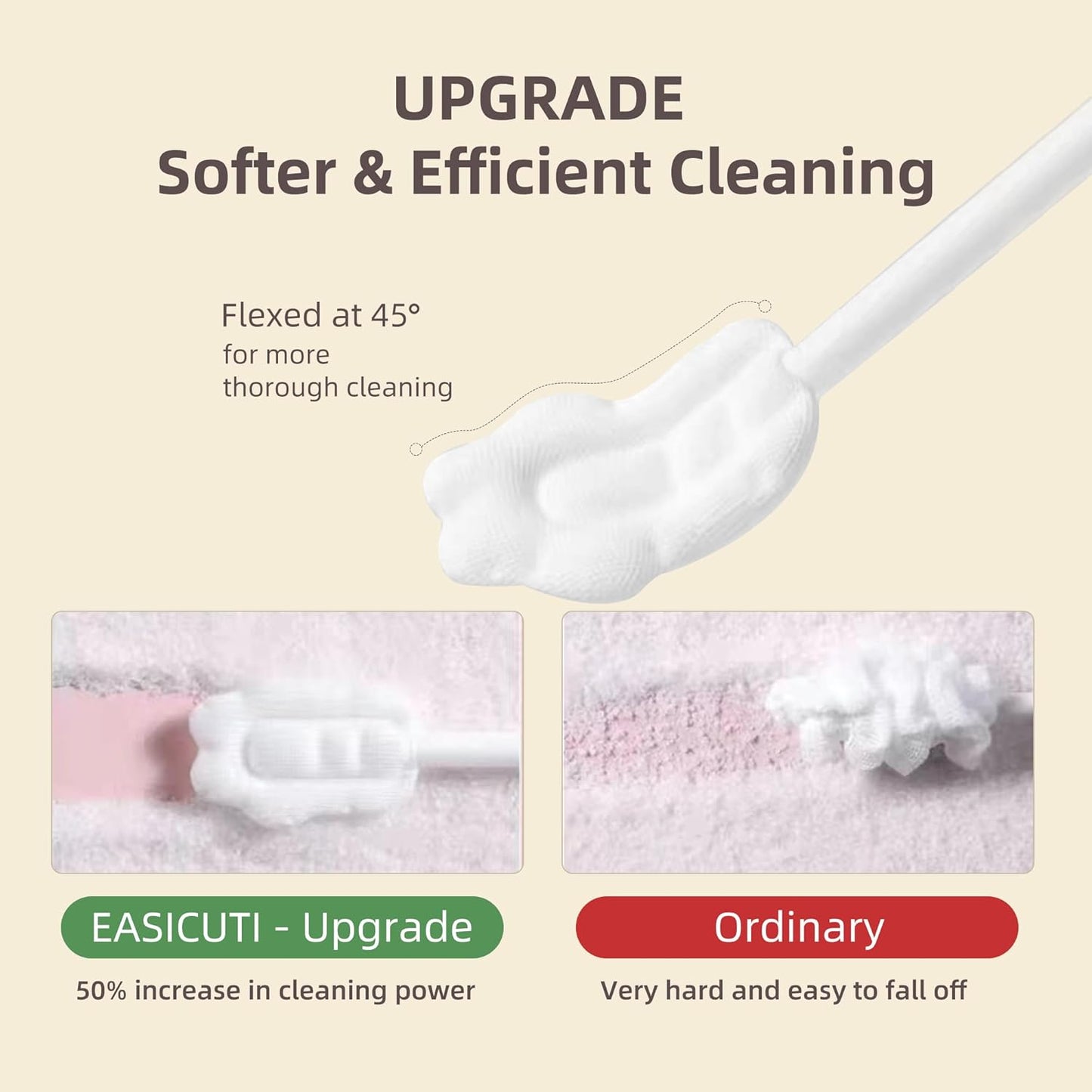 EASICUTI Upgrade Baby Tongue Cleaner, 52PCS Newborn Baby Toothbrush, Baby Oral Cleaner, Disposable