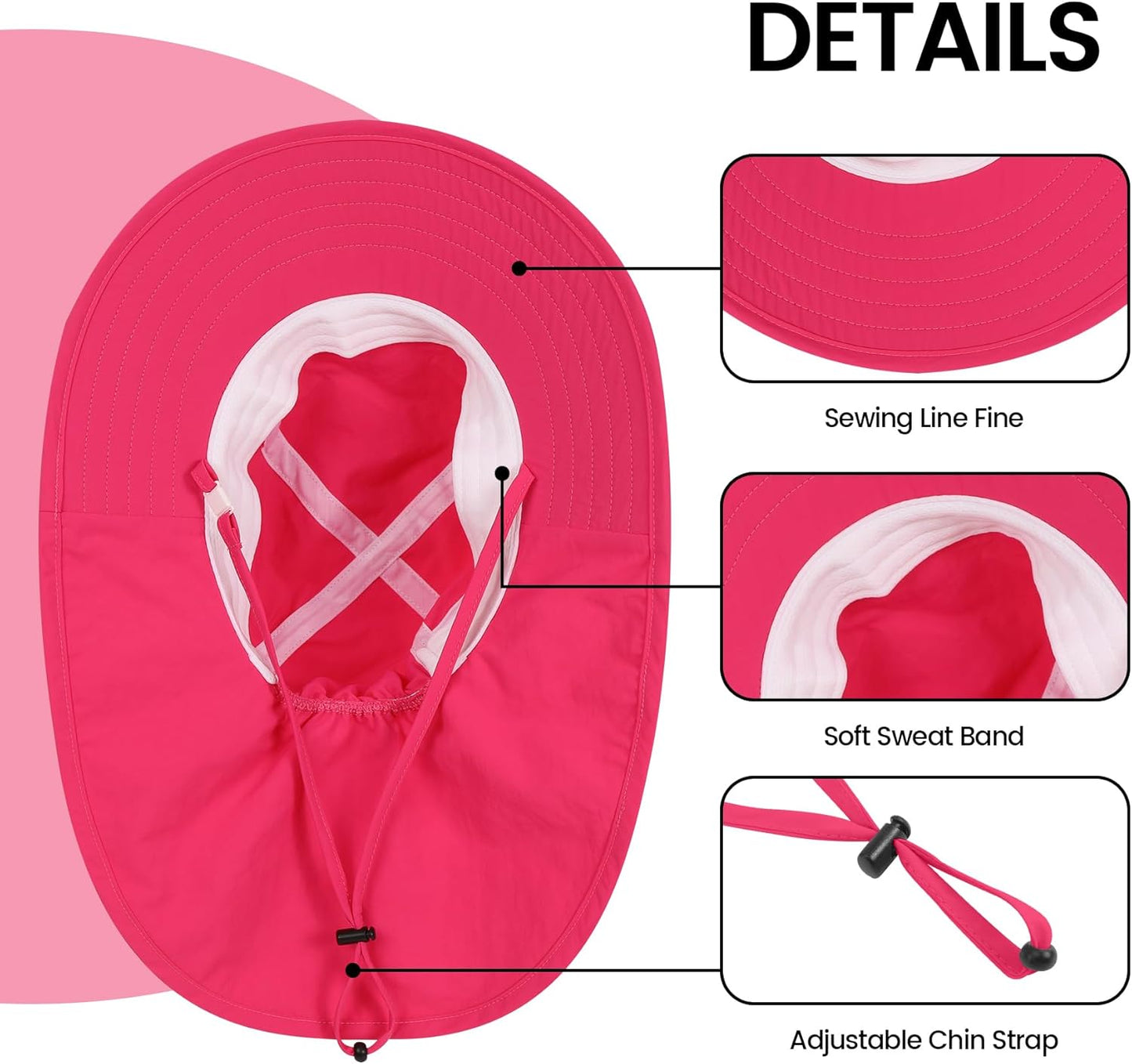 Baby Sun Hat with Neck Flap for Sun Protection Toddler Beach Hat UPF 50+ Outdoors 0-6 Years Boys Girls