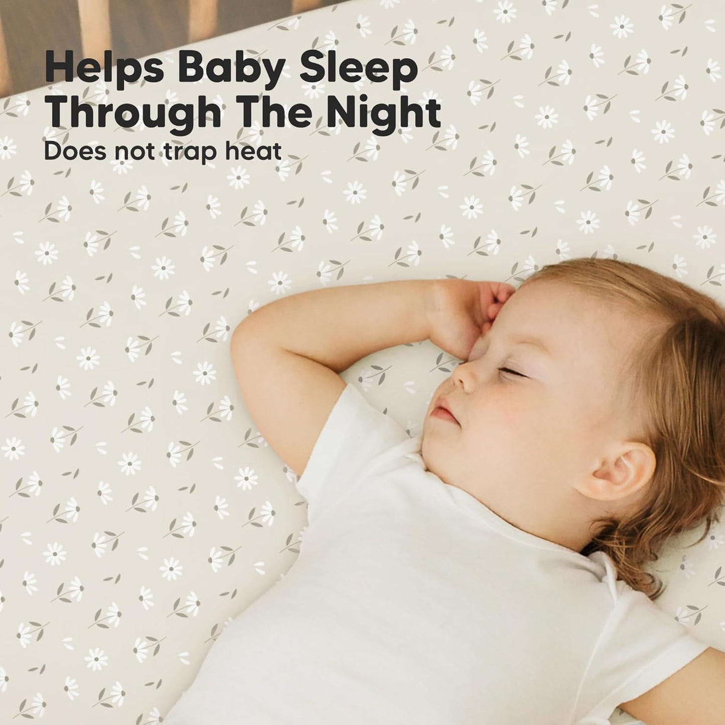 2-Pack Mini Crib Sheets Fitted - 38x26 Pack N Play Sheets for Pack and Play Mattress, Organic